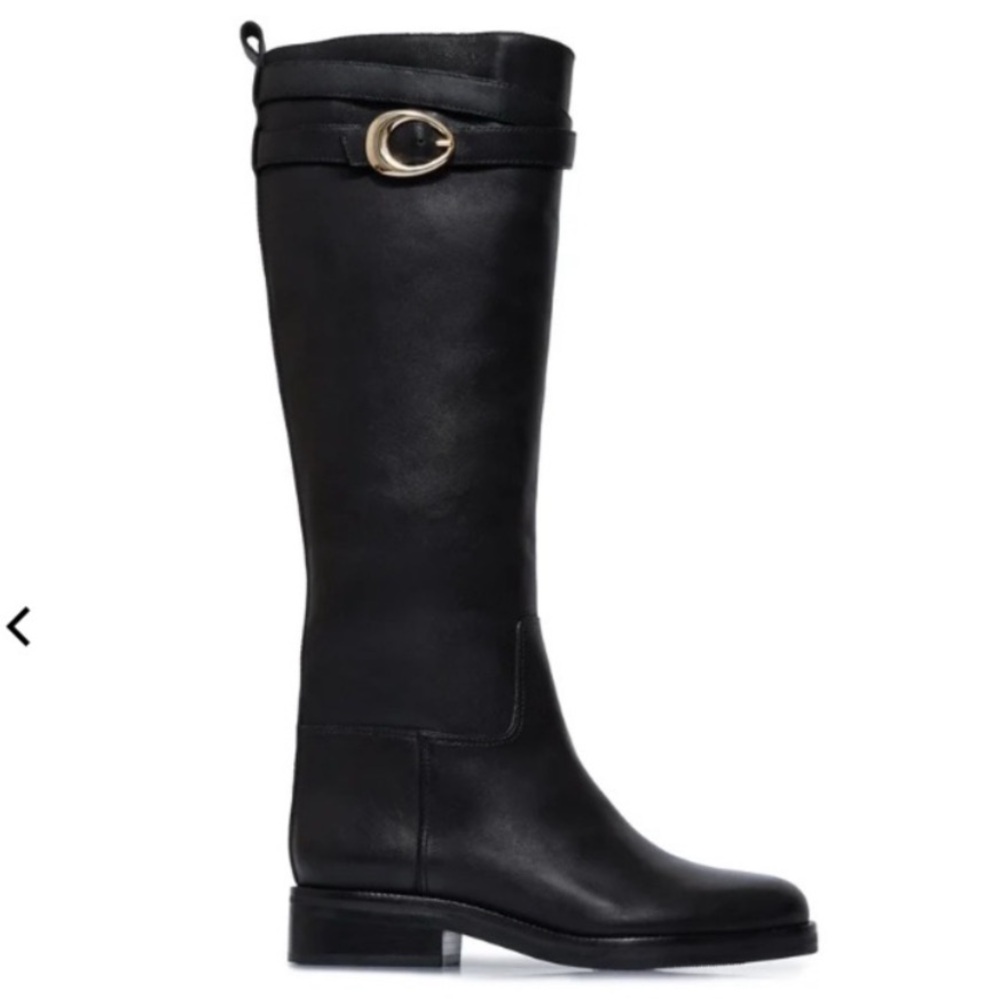 BERNARDO Women’s 8.5 Tanner Dress Knee-High Riding Boots Leather Solid CP25